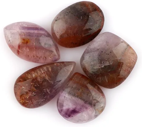 Vista 17 de 5pcs, Bulk Natural Gemstone Cabochon, Polished Flatback Stone, Wholesale Loose Cabs Supply, DIY Jewelry Making, Chakra Healing Crystal, Birthstone