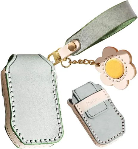 SANRILY Funda de cuero para llavero Kia Sportage R GT Stinger GT Sorento Cerato Forte de protección completa sin llave de 3 botones con llavero de