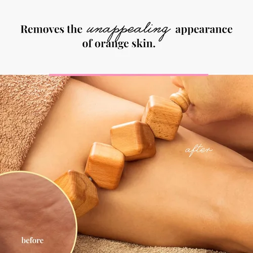 Vista 8 de tuuli Accessories Maderotherapy Wooden Set Massager Cup Massage Ventouse Roller Cellulite Lymphatic Drainage Device