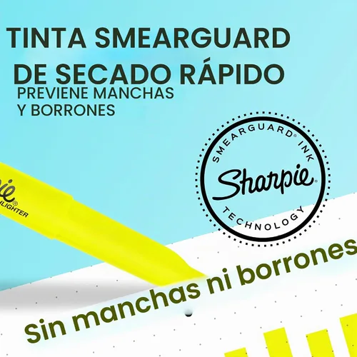 Vista 2 de Sharpie Resaltadores estilo bolsillo, punta de cincel estrecha, colores surtidos, 8