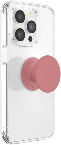 Vista 3 de PopSockets Agarre para teléfono con soporte expandible, agarre adhesivo, color rosa/arcilla mate