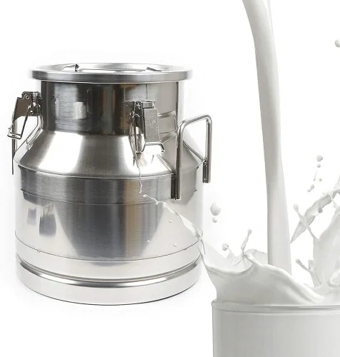 Vista 9 de 20L 5.25 galones de acero inoxidable lata de leche, jarra de leche cubo de vino cubo botella contenedor líquido almacenamiento W/tapa sellada