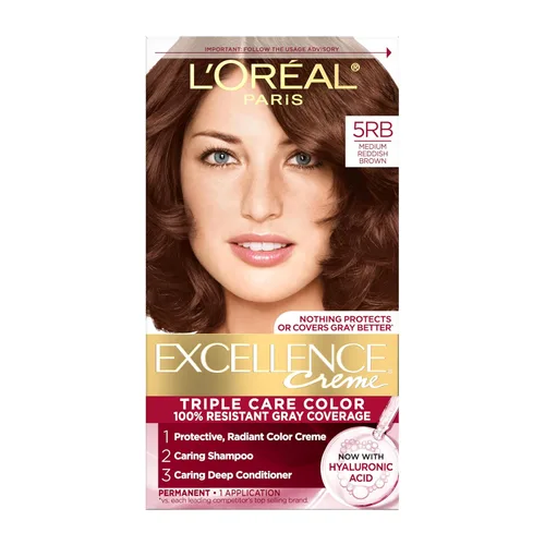 Vista 35 de L'Oreal Paris Excellence Crème Tinte Permanente para el Cabello, Color de Cabello de Triple Cuidado con Complejo Pro-Keratina para una Cobertura