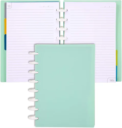Vista 30 de Talia - Cuadernos de notas con tapas, planificador, personalizables, (Rosa de los 90, Junior (5.5 pulgadas x 8.5 pulgadas))