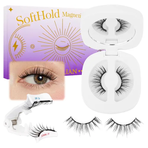 Vista 13 de BEYELIAN - Pestañas magnéticas con aplicador, pestañas magnéticas suaves portátiles con fijador, reutilizables, no necesitan pegamento, pestañas
