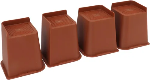 Vista 2 de SUNGOOYUE Heavy Duty Bed Risers, 6 Inch Stackable Furniture Risers with Anti Slip ABS for Sofa Table Couch Chair Bed Frame, Supports Up to 10000 Lbs