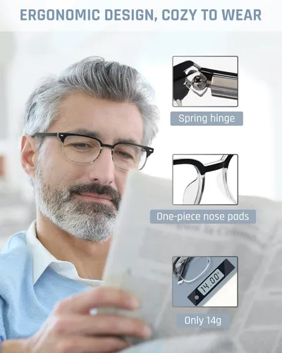 Vista 6 de NOVIVON Reading Glasses for Women, Reading glasses men, Blue Light Blocking Readers, Computer eye glasses, Cheaters