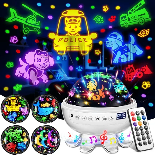 Vista 9 de COOLNIGHT Decoración de habitación para niños, 93 iluminación+3 películas, decoración de habitación infantil, control remoto+regulable+luz nocturna