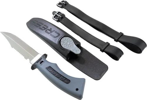Vista 3 de Cressi Cuchillo compacto de acero inoxidable moderno para uso durante el buceo - Norge diseñado en Italia