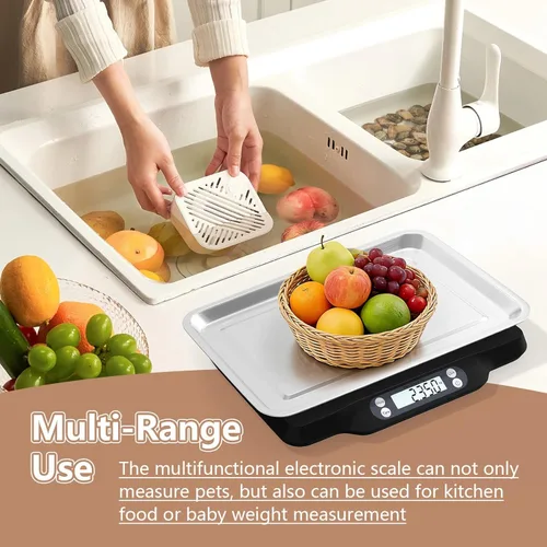 Vista 6 de Helsevesen Báscula digital de precisión para animales pequeños (66.1 lbs/0.07 oz; 66 libras/0.1 oz), báscula de cocina, báscula postal, báscula