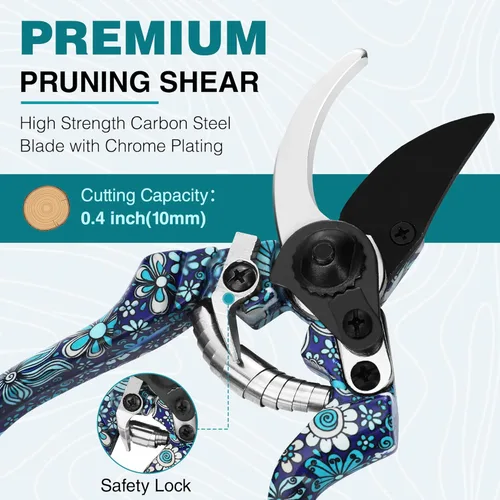 Vista 5 de WORKPRO Juego de herramientas de jardín de aluminio, 4 piezas de herramientas de jardín de mano resistentes con caja que incluye paleta, rastrillo