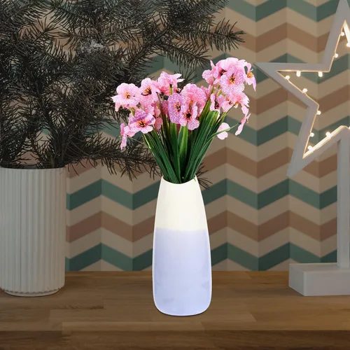 Vista 4 de VICASKY 1 juego de 4 piezas de flores artificiales decorativas, violetas africanas, arreglos florales de seda, arreglos florales artificiales, ramo