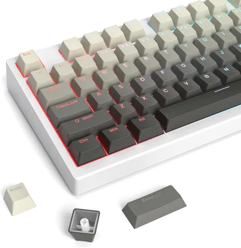 Vista 14 de Owpkeenthy Teclas de carbono retro perfil SA de 150 teclas personalizadas de ABS Doubleshot Juego de teclas con barra espaciadora dividida