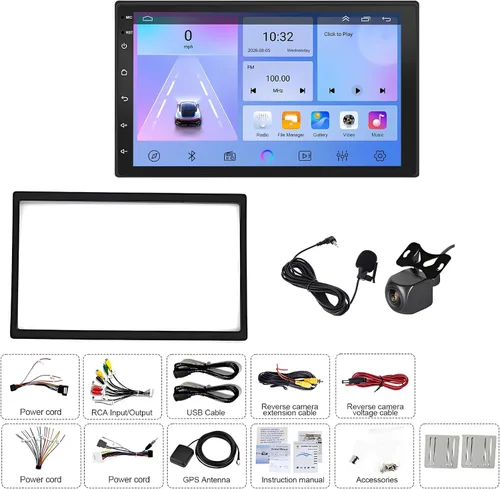 Vista 2 de Estéreo de coche 2+32G para Chevy Silverad Classic 1500 2500 2007 con CarPlay inalámbrico Android Auto, 7 pulgadas Android 13 pantalla táctil