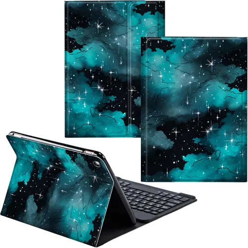 Vista 46 de Funda para Samsung Galaxy Tab S6 Lite 2022/2020 Teclado Inalámbrico Desmontable y Cubierta De Soporte De Cuero PU Funda Protectora Para Samsung