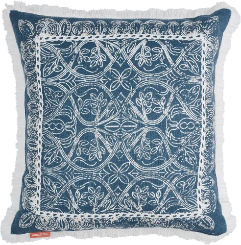 Vista 12 de Indigo Ink - Almohada decorativa, almohada de rayas acolchadas con borlas, almohadas decorativas para sofá o cama, decoración bohemia para el hogar