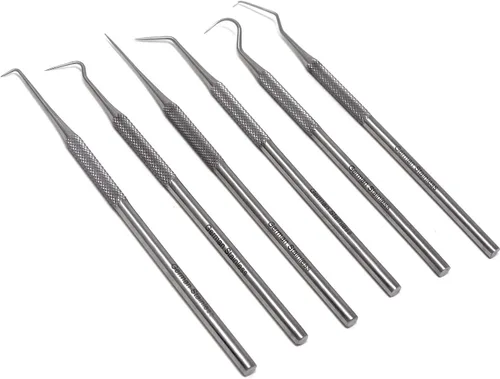 Juego de 6 microsondas de precisión de acero inoxidable, 5.5 pulgadas de longitud total