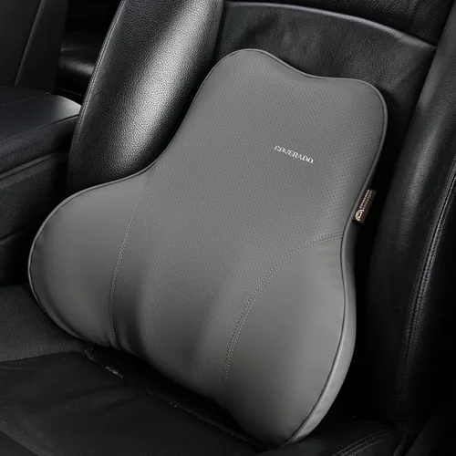 Vista 23 de Coverado Almohada de apoyo lumbar para automóvil, almohada ergonómica de espuma viscoelástica para silla de oficina, cojín de espalda para aliviar
