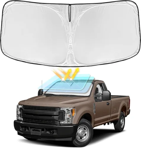 Vista 12 de para Dodge RAM 1500 2019-2024 2025 2026 Parasol Parasol para Parabrisas Cubierta - 4 Capas Parasol para Ventana Delantera para RAM1500 2Puertas