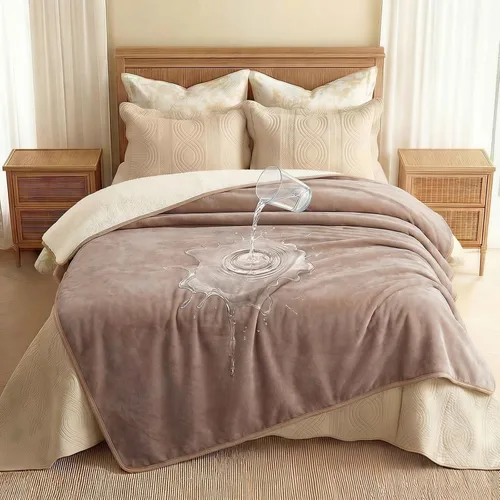 Vista 21 de Luciphia Manta impermeable para perro, lavable, reversible, de forro polar, sherpa, para cama, sofá, suave, a prueba de líquidos, a prueba de orina