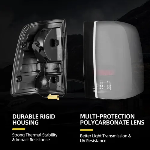 Vista 5 de DWVO Conjunto de faros delanteros y luces traseras compatible con Dodge Ram 1500 2009-2018 09-18, Dodge Ram 2500 3500 2009-2018, 2010-2018, Dodge