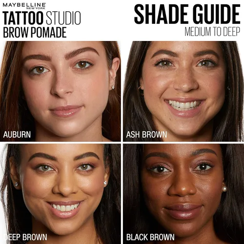 Vista 9 de Maybelline TattooStudio Pomada para cejas de larga duración, ajustable, maquillaje para cejas, rubio, 1 unidad