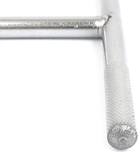 Vista 3 de uxcell Manija en T 0.315 in hexagonal Socket Hexágono Llave Llave Tuerca Driver Tono Plata