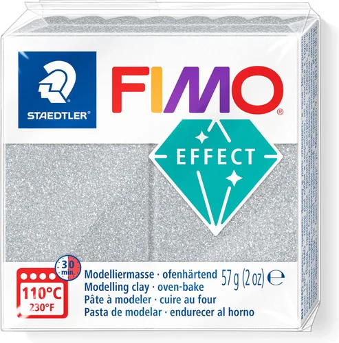 Vista 17 de STAEDTLER 8010-352 FIMO Effect - Arcilla de modelado de polímero endurecedor para horno, color azul galaxia (1 bloque de 2.01 oz)