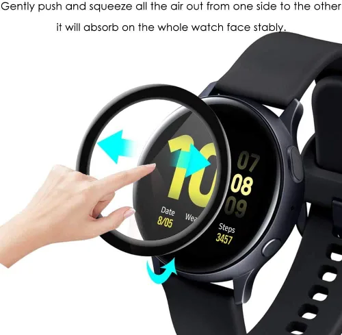 Vista 2 de Protector de pantalla compatible con Amazfit GTS 2 Mini, youkei 3D cobertura completa PET suave protector de pantalla para Amazfit GTS 2 Mini