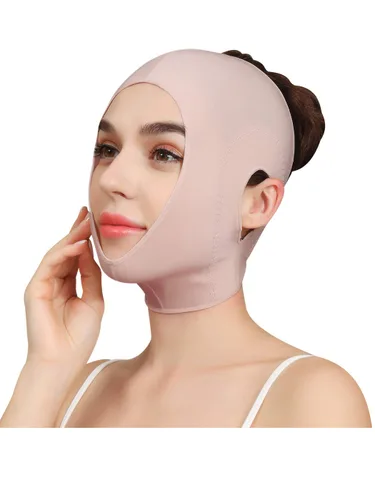 Vista 8 de Anna-Kaci Banda de soporte para la barbilla para mujer, vendaje para cuello y compresión quirúrgica, envoltura de compresión para el cuello
