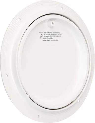 Vista 2 de Beckson - Placa de cubierta antideslizante de 6 pulgadas, color blanco