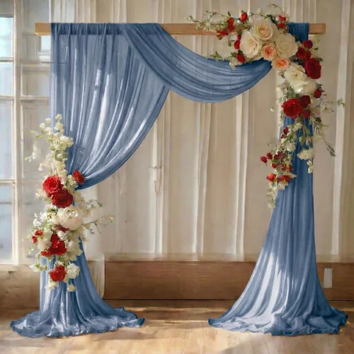 Vista 36 de MDS - Paquete de 1 panel (30 pulgadas de ancho x 40 pies de largo) para arco de boda, cortina de gasa transparente para boda, ceremonia, recepción