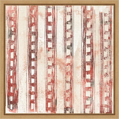 Vista 8 de Amanti Art Framed Canvas Wall Art 16x16 Red Earth Textile IX by June Erica Vess, Framed Wall Art Canvas, Abstract Artwork, Traditional Decor, Small