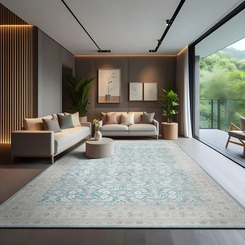 Vista 11 de CAMILSON Alfombras modernas de lujo con diamantes abstractos de 5 x 7 pies, suave, resistente a las manchas, fácil limpieza, no desprende pelo