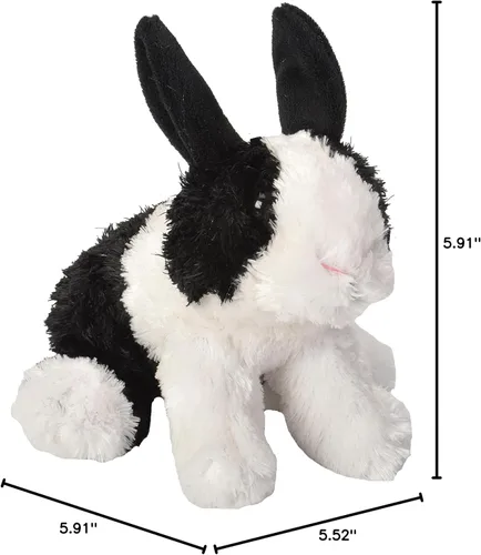 Vista 4 de Wild Republic - Peluche de conejito, regalos para niños, colección Hug'Ems, 7 pulgadas