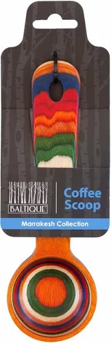Vista 7 de Baltique Marrakesh Collection - Cuchara de café de madera, cuchara reutilizable de madera de abedul colorida para café molido, proteína en polvo