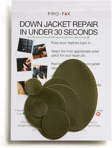 Vista 10 de Kit de parches de reparación autoadhesivos impermeables - Reparación de 30 segundos para chaquetas de plumón, tiendas de campaña, sacos de dormir