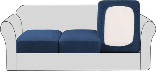 Vista 21 de Fundas para sofá seccional, 3 piezas, fundas de cojín para sofá en forma de L, funda separada para sofá seccional izquierdo y derecho
