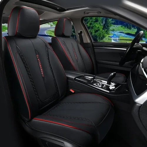 Vista 23 de Coverado - Fundas de asiento delantero de coche, fundas de asiento de cuero de lujo para automóviles, fundas de asiento de automóvil protectoras