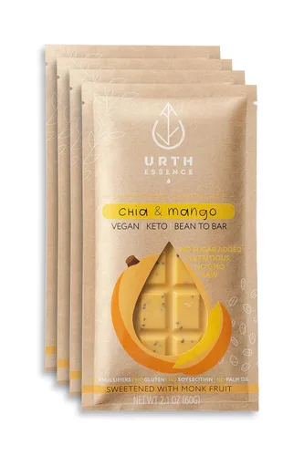 Vista 10 de Urth Essence Barras de chocolate veganas sin azúcar Chocolate Keto Alimento apto para dietas cetogénicas sin lácteos Alimentos saludables