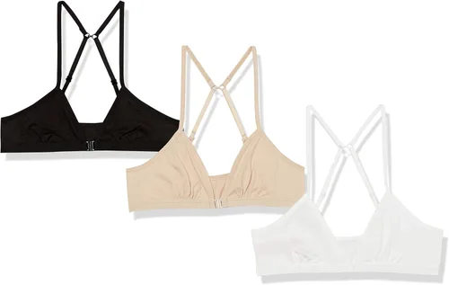 Fruit of the Loom Bralette convertible de algodón para niñas grandes paquete de 3