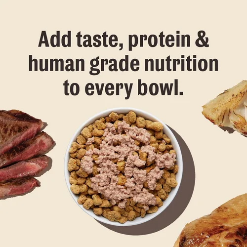 Vista 4 de The Honest Kitchen Refuerzo de comida de grado humano: 99% de carne de res para perros, 5.5 onzas (paquete de 12)
