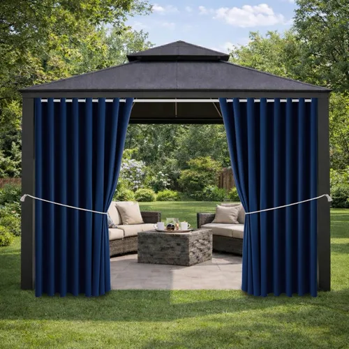 Vista 59 de DIVA EN CAMINO DEC Cortina de patio para exteriores, impermeable, oscurecimiento, con aislamiento térmico, cortinas interiores para dormitorio