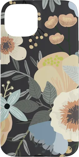 Vista 9 de Boho Wildflower Garden Botanical Floral Pattern (Black) Case for iPhone 16