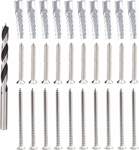 Vista 8 de Kit de reparación de jamba de refuerzo de hardware de seguridad de puerta de tornillo, excelente solución para bisagra de puerta pelada, reparación