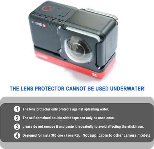 Vista 6 de Protectores de lente dual para accesorios Insta360 One RS/ONE R