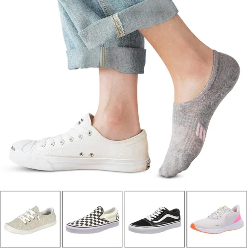 Vista 6 de Gonii Calcetines deportivos bajos antideslizantes para mujer 5 pares