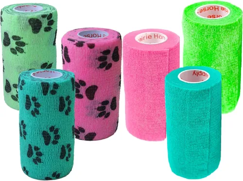 Vista 39 de Cinta adhesiva para veterinarios (negro) (paquete de 2) (4 pulgadas x 15 pies), autoadhesiva, adherente, cohesiva, flexible, autoadhesiva, rollo