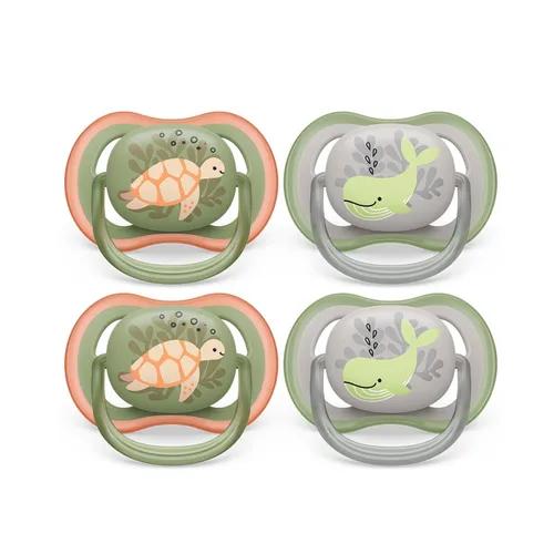 Vista 8 de Philips Avent Ultra Air - Chupetes con diseño ortodóntico, para bebés de 6-18 meses, tetina simétrica de silicona suave, sin BPA, 2 estuches