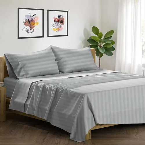 Vista 28 de XOOX Linen Juego de 2 fundas de almohada 100% de algodón egipcio, tamaño estándar/Queen, lujosas fundas de almohada de 1500 hilos color blanco
